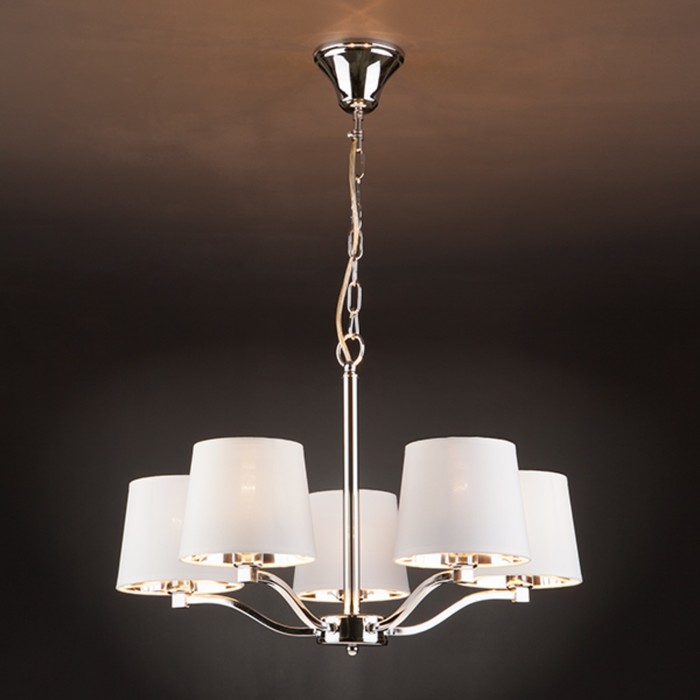 Люстра Felicia 5x40Вт Е14 хром 56x56x85см