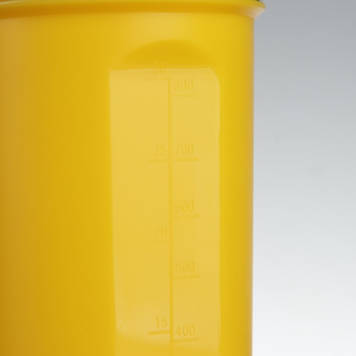 Шейкер 800 мл «Классический», с шариком, жёлтый, матовый