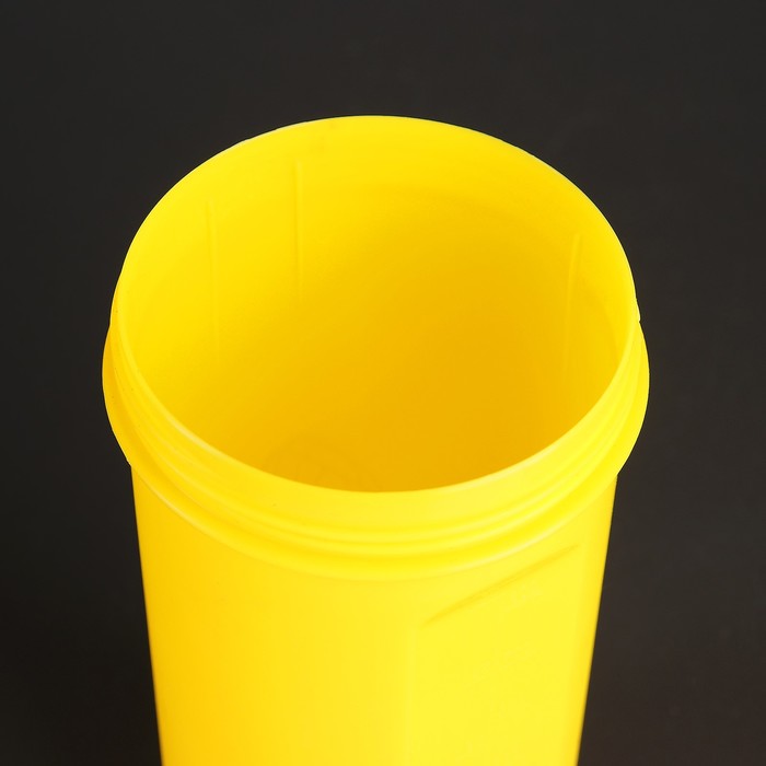 Шейкер 800 мл «Классический», с шариком, жёлтый, матовый