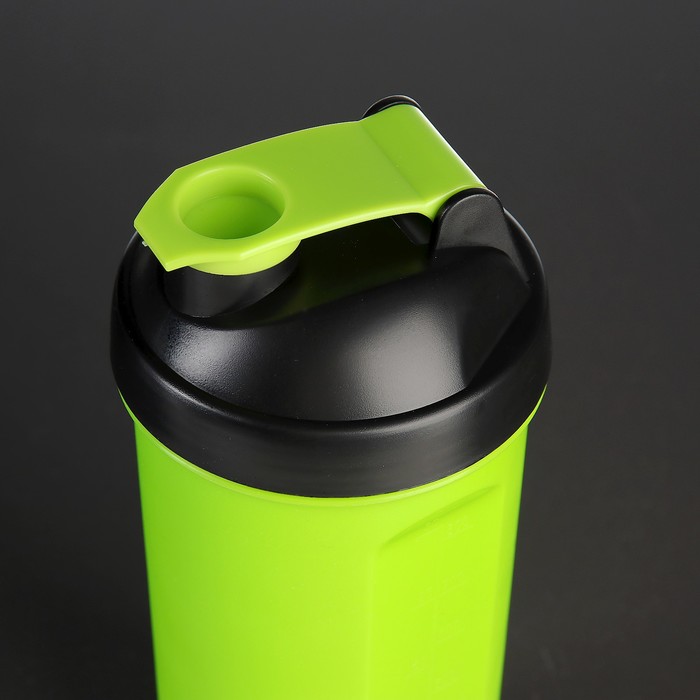 Шейкер 800 мл «Классический», с шариком, зелёный, матовый