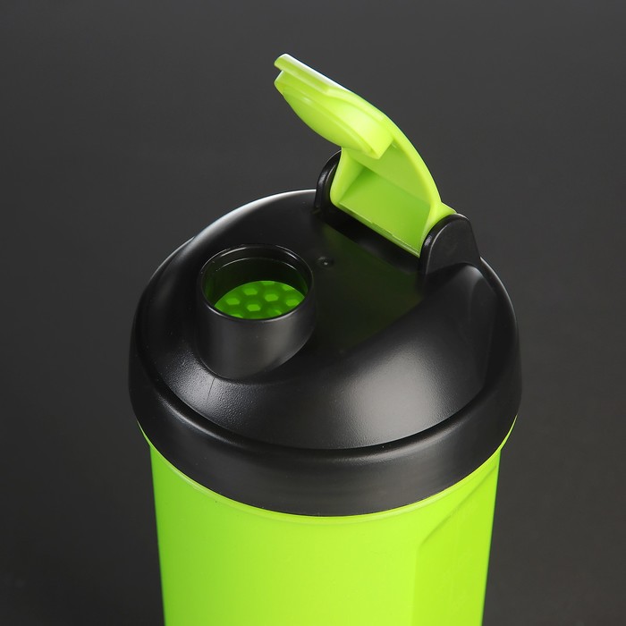 Шейкер 800 мл «Классический», с шариком, зелёный, матовый