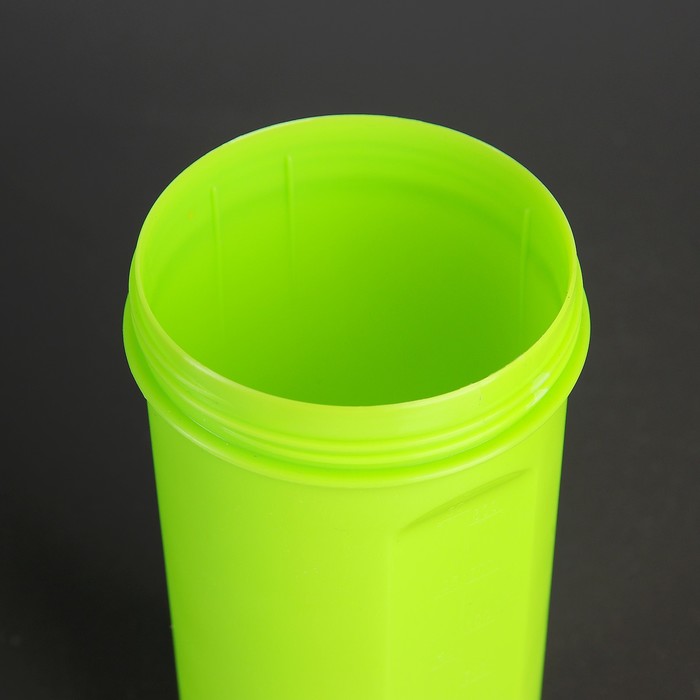 Шейкер 800 мл «Классический», с шариком, зелёный, матовый