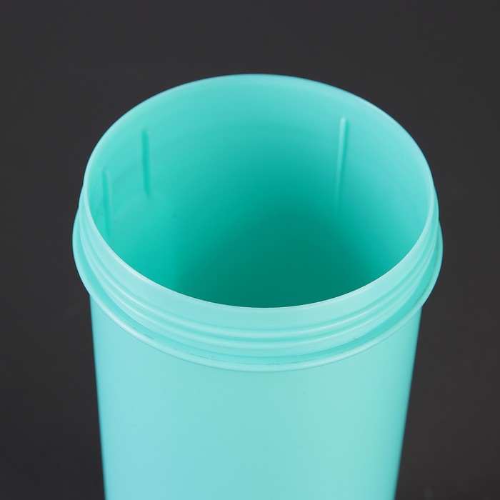 Шейкер 800 мл «Классический», с шариком, голубой, матовый