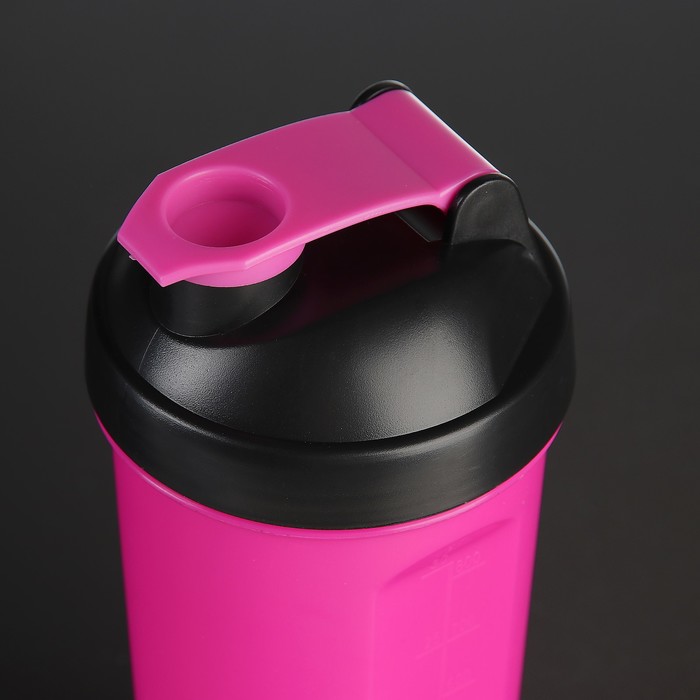Шейкер 800 мл «Классический», с шариком, розовый, матовый