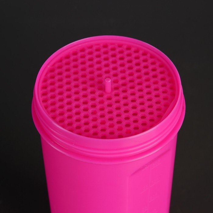 Шейкер 800 мл «Классический», с шариком, розовый, матовый