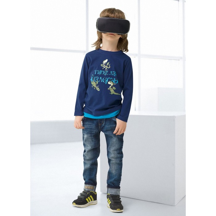 Джемпер для мальчика, рост 86 см, цвет джинс