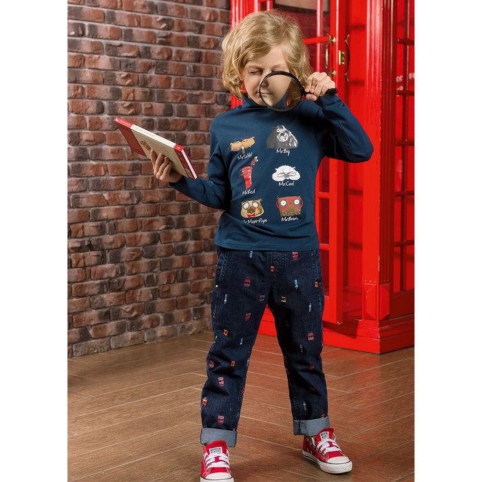 Джемпер для мальчика, рост 86 см, цвет джинс