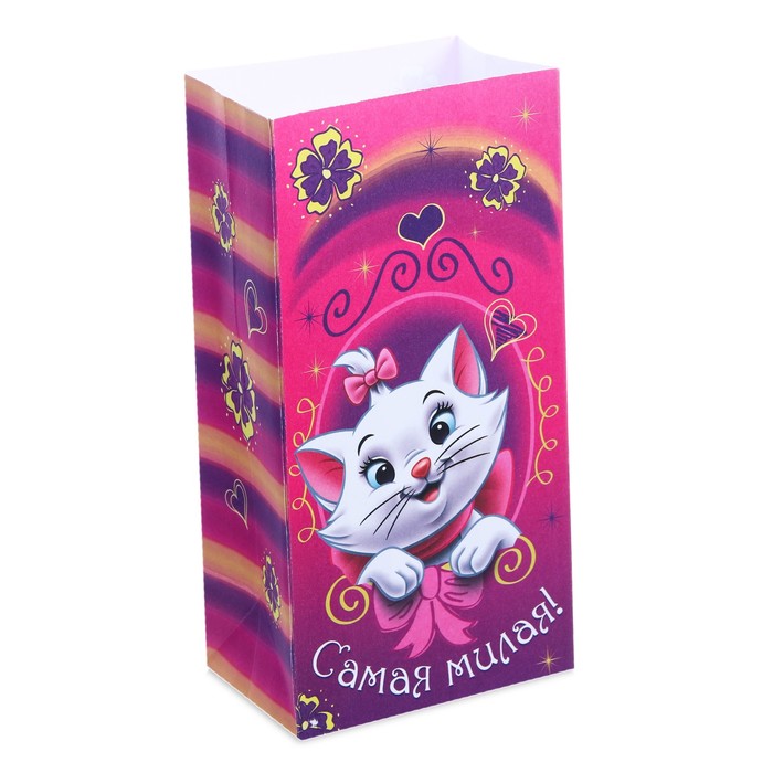 Пакет подарочный без ручек "Самая милая!", Коты аристократы,10 х19.5 х7 см