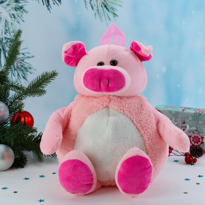 Мягкий рюкзак "Свинка белый животик"