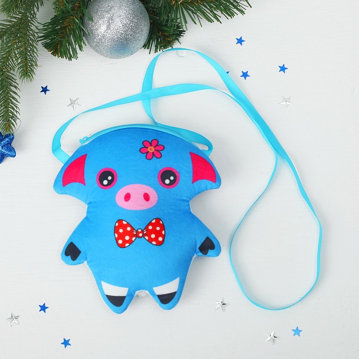 Мягкая сумочка "Хрюша" цвета микс