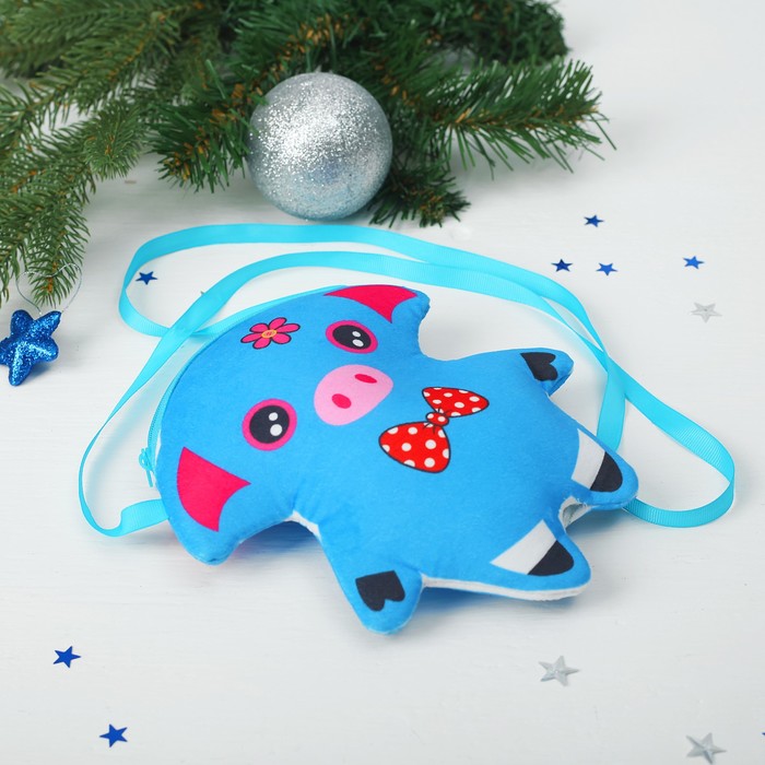 Мягкая сумочка "Хрюша" цвета микс