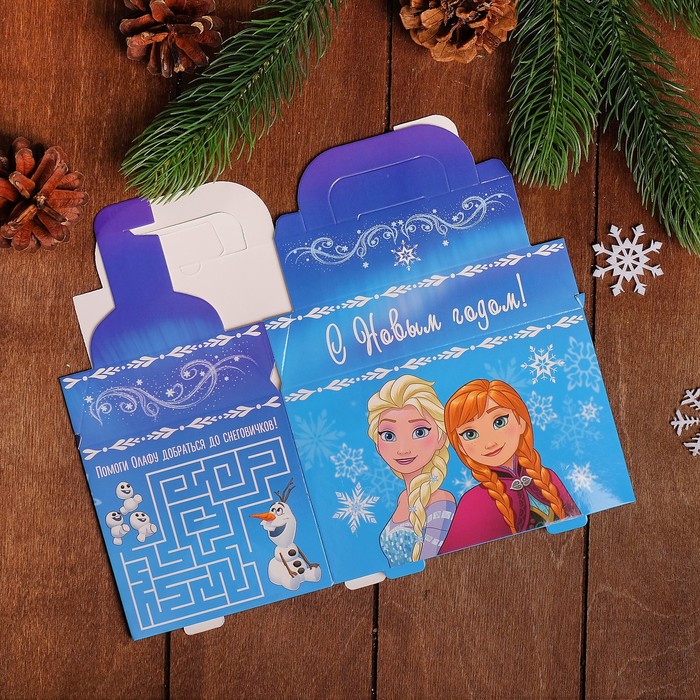 Коробка складная "С Новым годом", Холодное сердце, 15 х 13 х 10 см