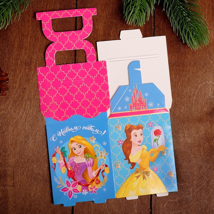 Коробка складная "С Новым годом", Принцессы, 8 х 14 х 8 см