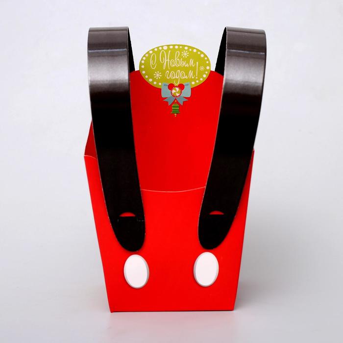 Коробка складная "С Новым годом", Микки Маус и его друзья, 11,5 х 11 х 9 см