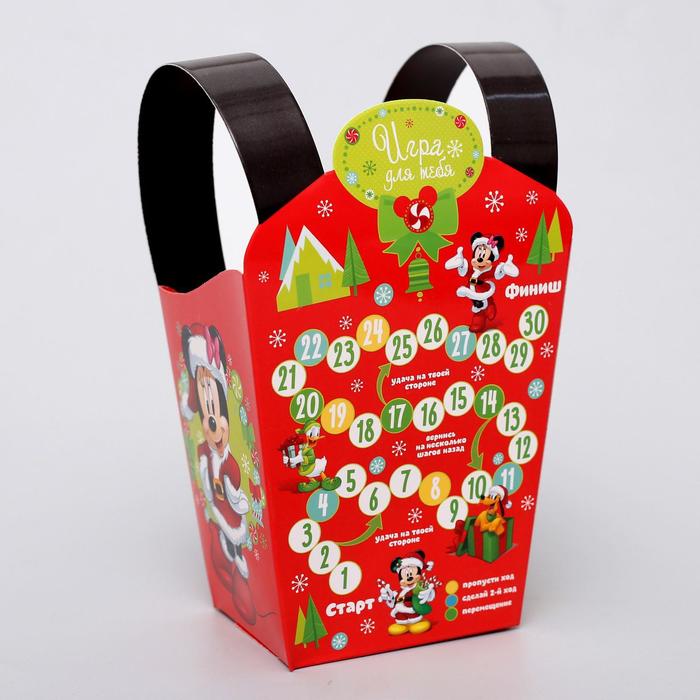 Коробка складная "С Новым годом", Микки Маус и его друзья, 11,5 х 11 х 9 см