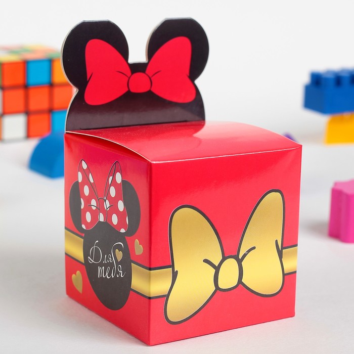 Коробка складная "Для тебя", Минни Маус, 8 х 8 х 8 см