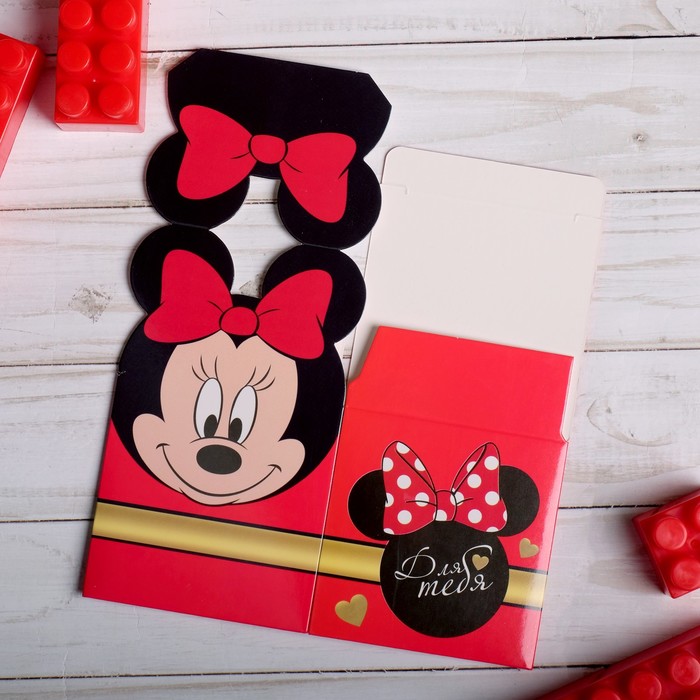 Коробка складная "Для тебя", Минни Маус, 8 х 8 х 8 см