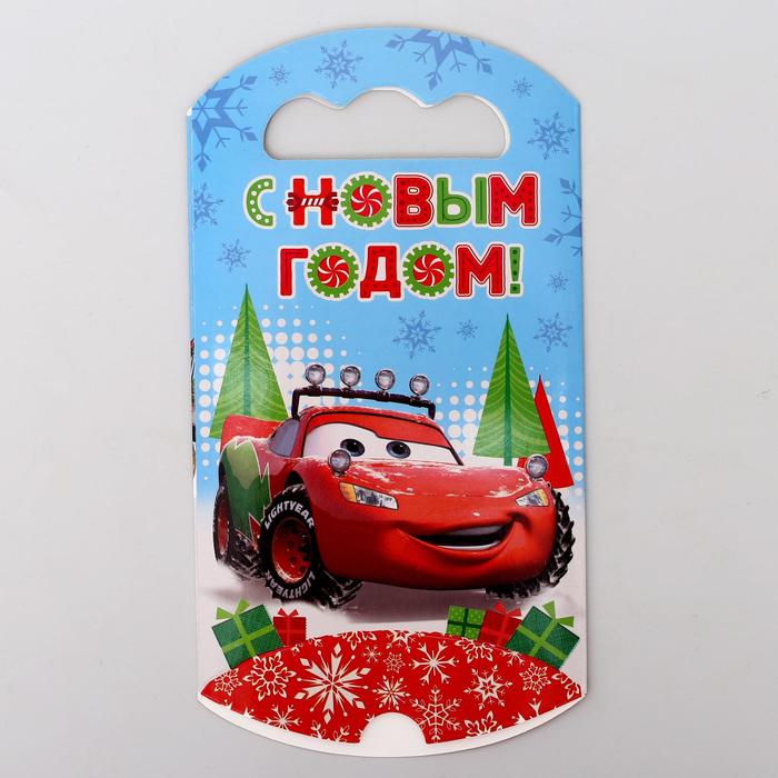 Коробка складная "С Новым годом", Тачки, 12 х 18,5 х 3,8 см