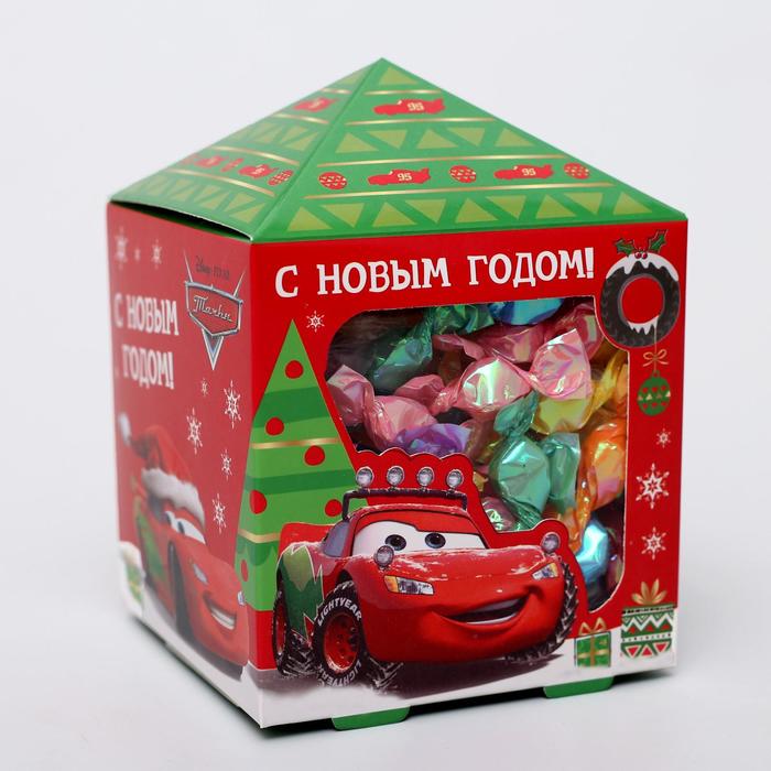 Коробка складная "С Новым годом", Тачки, 10 х 13,3 х 10 см см