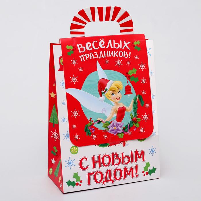 Коробка складная "С Новым годом", Феи, 15 х 20 х 8 см