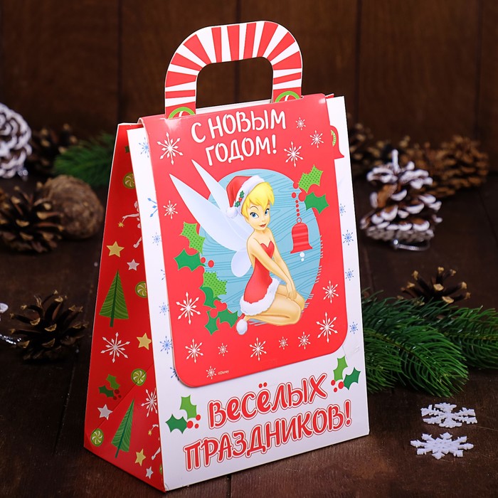 Коробка складная "С Новым годом", Феи, 15 х 20 х 8 см