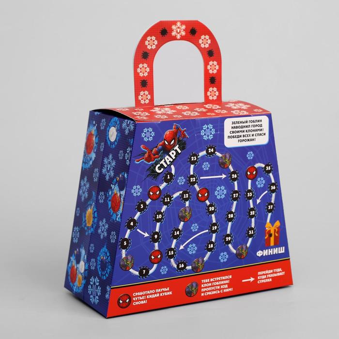Коробка складная "С Новым годом", Человек-паук, 20 х 17 х 10 см