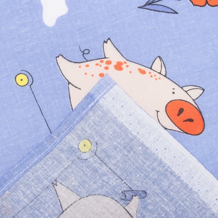 Постельное бельё Ночь нежна 1,5 сп. Свинки-1 215х145 см, 215х150 см, 70х70 см, бязь 120 г/м хл100%