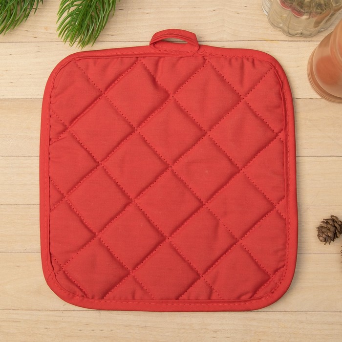 Набор кухонный "Новогоднее настроение" прихватка 17 х 17 см, подставка под горячее