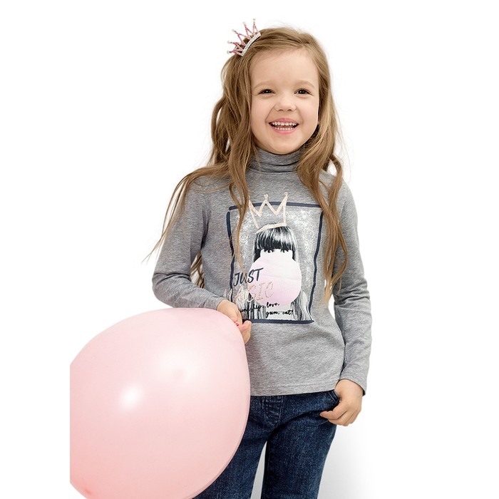 Джемпер для девочки, рост 98 см, цвет серый