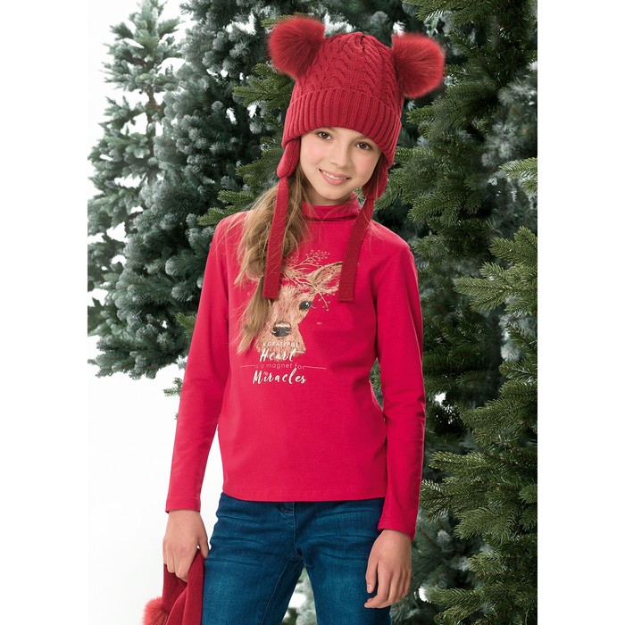 Джемпер для девочки, рост 122 см, цвет малиновый