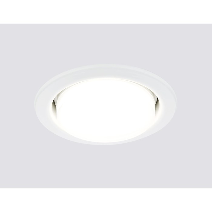 Светильник Ambrella light встраиваемый, GX53, цвет белый, d=90 мм