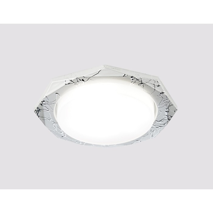 Светильник встраиваемый, GX53, цвет серебро, хром, d=85 мм