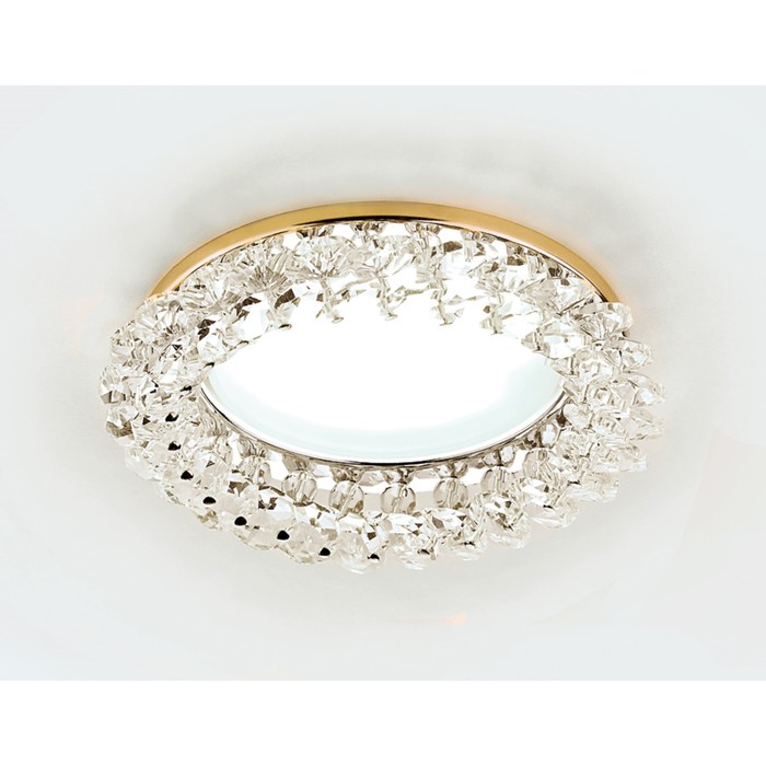 Светильник встраиваемый, GX53, цвет золото, d=85 мм