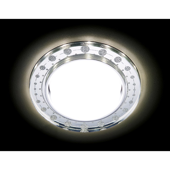 Светильник встраиваемый светодиодный, G5.3, 3Вт, цвет серебро, d=85 мм