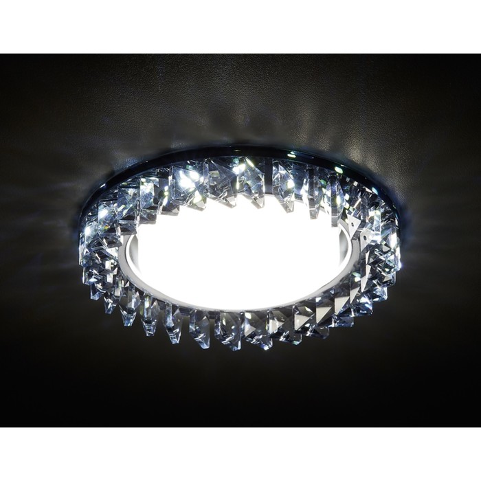 Светильник встраиваемый светодиодный, G5.3, 3Вт, цвет хром, d=90 мм