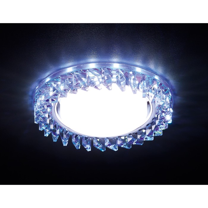 Светильник встраиваемый светодиодный, G5.3, 3Вт, цвет хром, d=85 мм