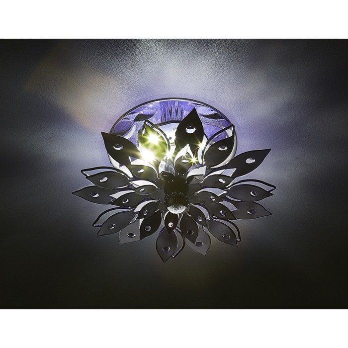 Светильник встраиваемый светодиодный, 3Вт, цвет фиолетовый, d=50 мм