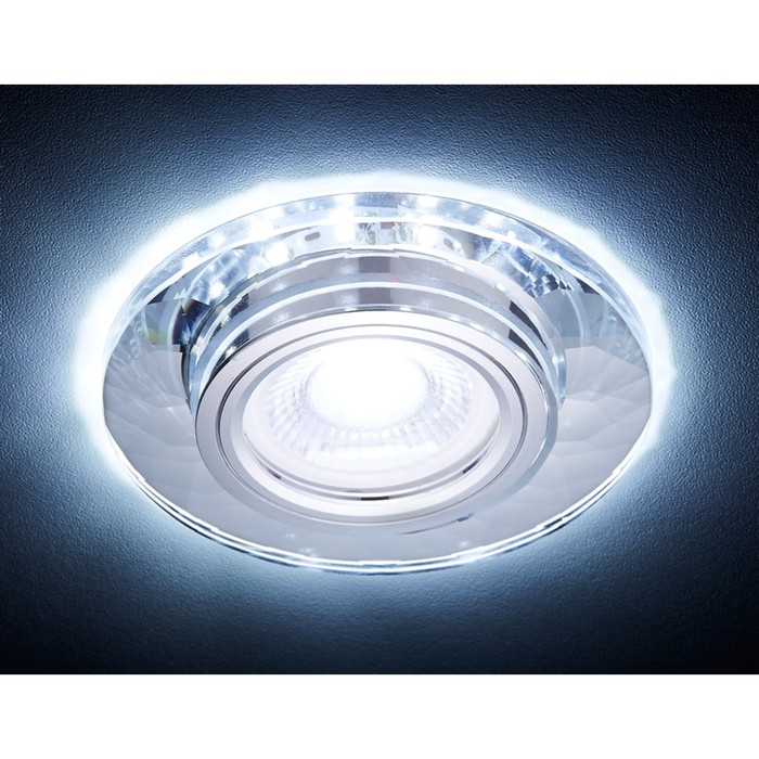 Светильник встраиваемый светодиодный, G5.3, 3Вт, цвет хром, d=60 мм