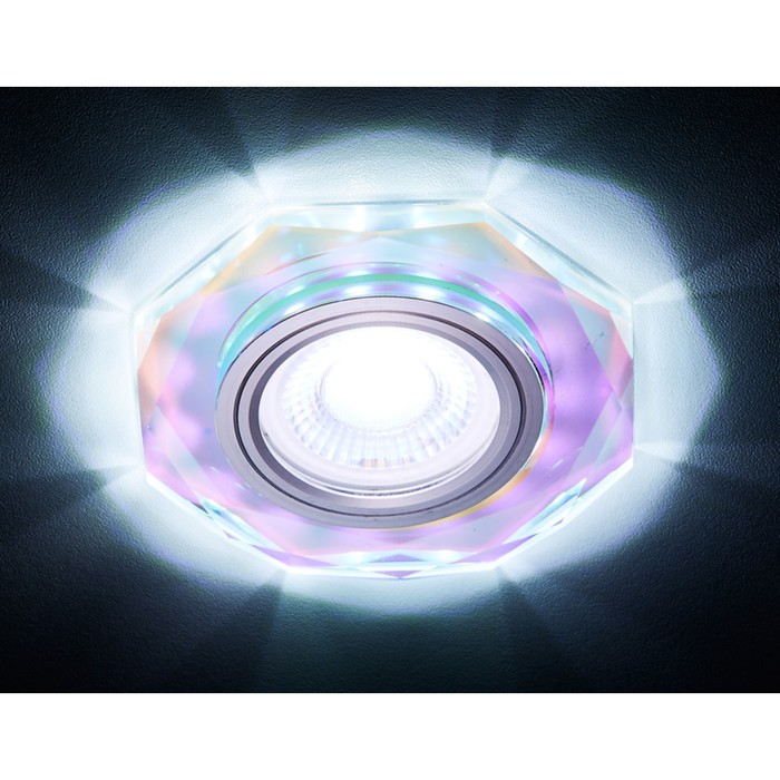 Светильник встраиваемый светодиодный, G5.3, 3Вт, цвет перламутровый, d=60 мм