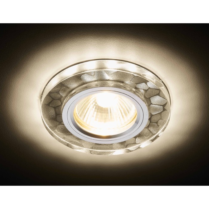 Светильник Ambrella light встраиваемый светодиодный, G5.3, 3Вт, цвет белый, серебро, d=60 мм