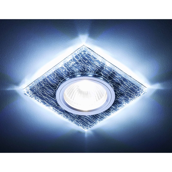 Светильник встраиваемый светодиодный, G5.3, 3Вт, цвет черный, серебро, d=60 мм