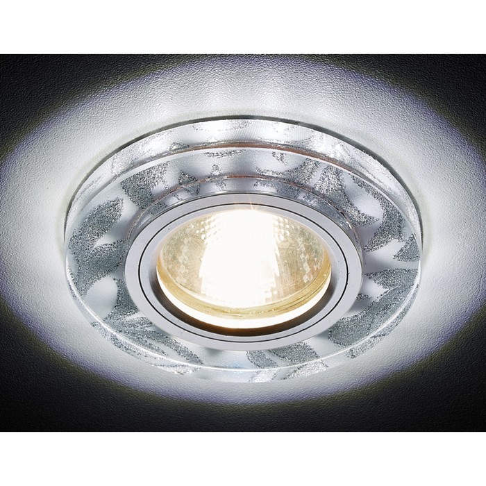 Светильник Ambrella light встраиваемый светодиодный, G5.3, 3Вт, цвет белый, серебро, d=60 мм