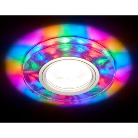 Светильник Ambrella light встраиваемый светодиодный, G5.3, 3Вт, цвет белый, серебро, d=55 мм