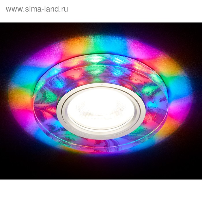 

Светильник Ambrella light встраиваемый светодиодный, G5.3, 3Вт, цвет белый, серебро, d=55 мм