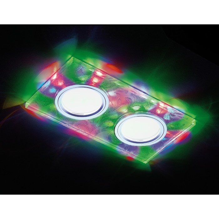 Светильник встраиваемый светодиодный, G5.3, 3Вт, цвет белый, хром, d=150x55 мм