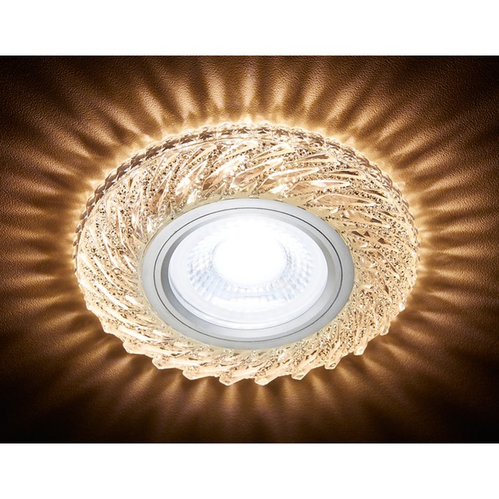 Светильник встраиваемый светодиодный, G5.3, 3Вт, цвет хром, d=60 мм