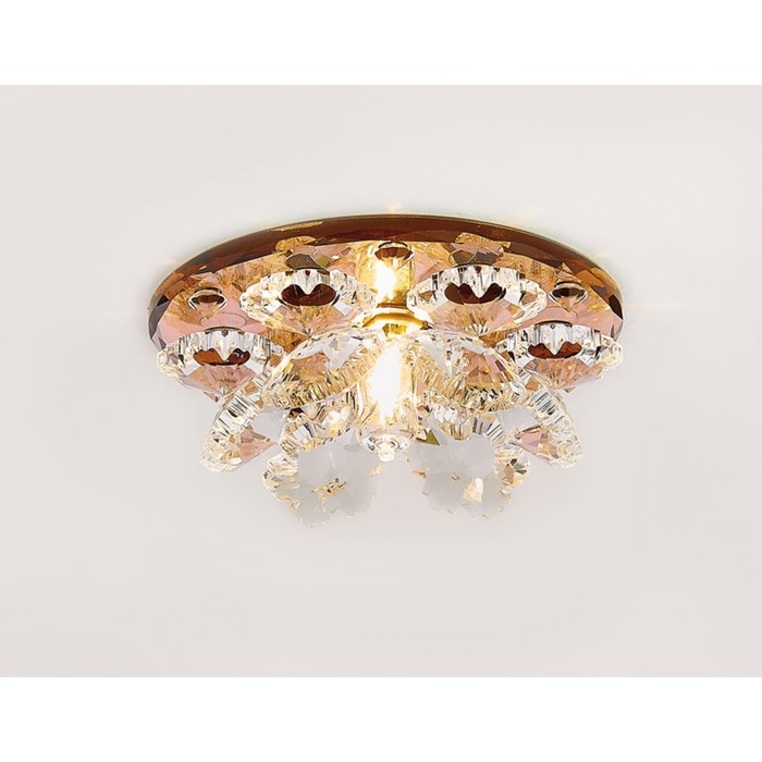 Светильник встраиваемый, G9, цвет коричневый, d=60 мм