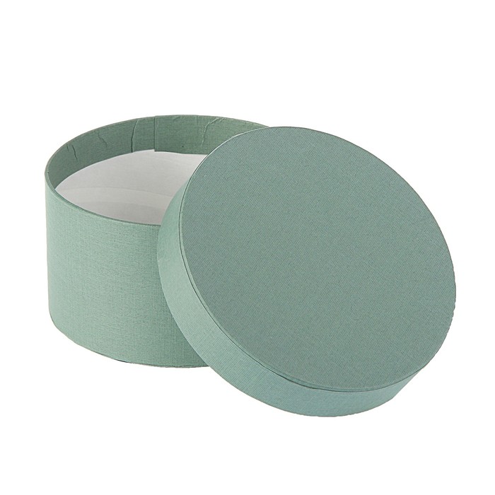 Набор круглых коробок 5в1 "Серый холст", 19 х 19 х 13 - 9 х 9 х 5 см