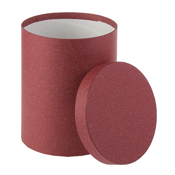 Набор круглых коробок 4в1 "Бордовый ковролин", 23 х 23 х 25 - 15 х 15 х 20 см