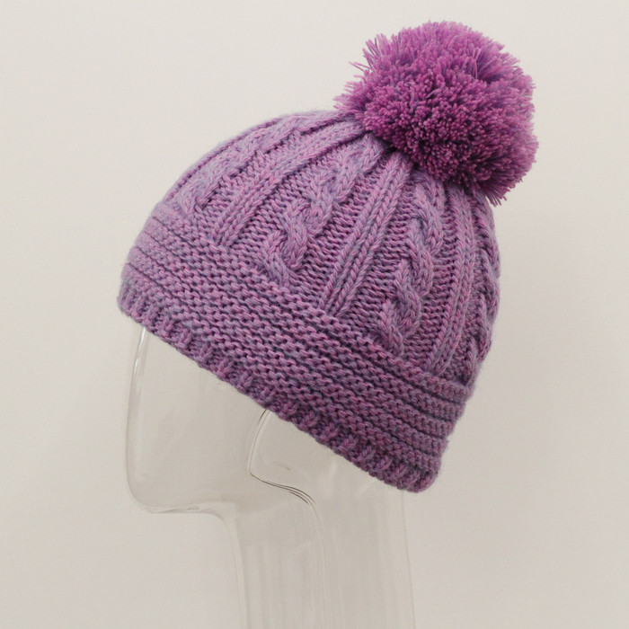 Шапка женская MFH8997/3 цвет сиренево-розовый, р-р 55-56